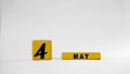 MAY 4 Wooden calendar. International FirefightersÃ¢â¬â¢ Day